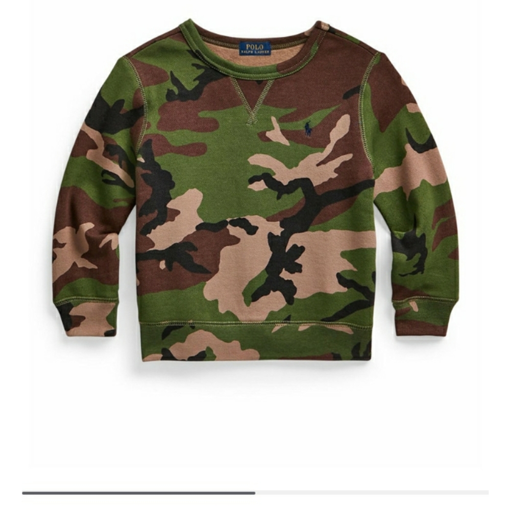NWT Polo Ralph Lauren Little Boys Camo Sweatshirt  - Surplus Camo
